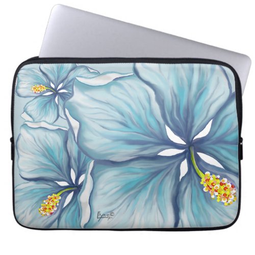 Bohemia turquoise Hibiscus Laptop Sleeve