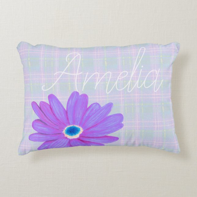 Bohemiam Charm Plaid Nursery Accent Pillow (Front)