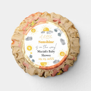 Bohemian a little sunshine is the way baby shower reese's peanut butter cups