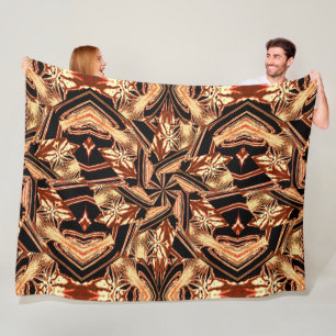 Bohemian A Pansy In The Garden Abstract Cozy Fleece Blanket