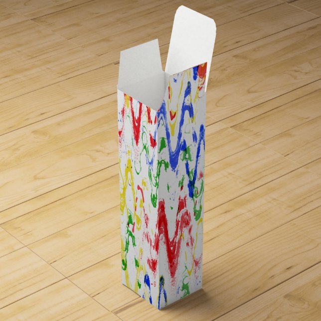 Bohemian Abstract Chevron Wine Box (Opened)