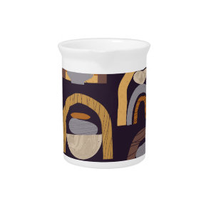 Bohemian Abstract: Minimalist Vintage Charm. Beverage Pitcher