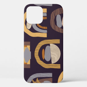 Bohemian Abstract: Minimalist Vintage Charm. iPhone 12 Case