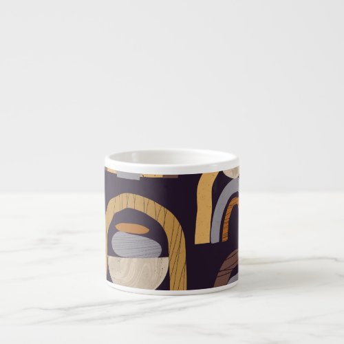 Bohemian Abstract Minimalist Vintage Charm Espresso Cup