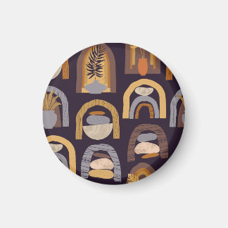 Bohemian Abstract: Minimalist Vintage Charm. Magnet