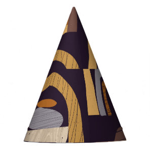 Bohemian Abstract: Minimalist Vintage Charm. Party Hat