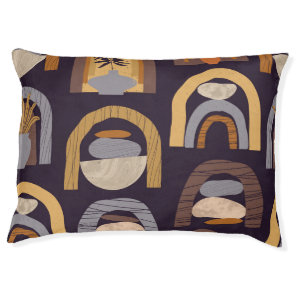 Bohemian Abstract: Minimalist Vintage Charm. Pet Bed