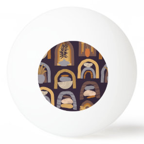 Bohemian Abstract: Minimalist Vintage Charm. Ping Pong Ball