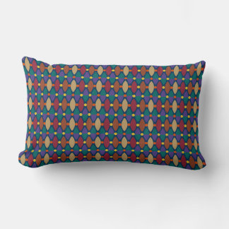 Bohemian Abstract Ornament Pattern with Vintage Vi Lumbar Pillow
