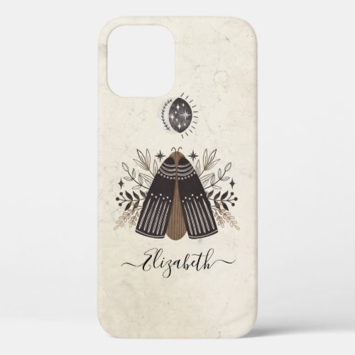 Bohemian Antique Butterfly Moth  iPhone 12 Case