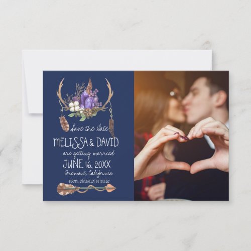 Bohemian Antler Save the Date _ Photo