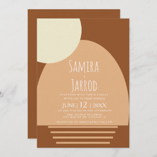 Bohemian Arch & Shapes Geometrical Wedding Invitation