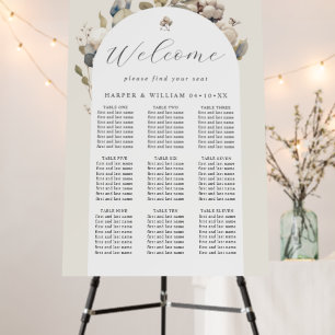 Bohemian arch soft cotton wedding seating chart foam board