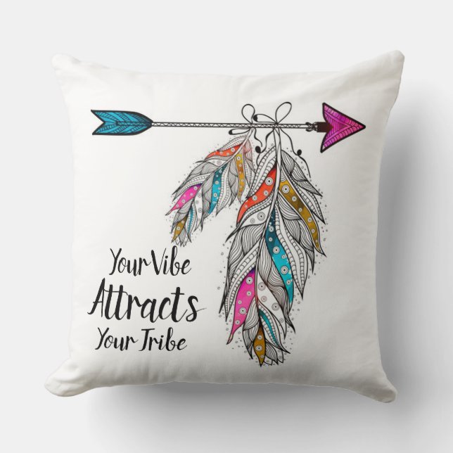 Bohemian Arrow Throw Pillow (Front)