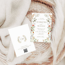 Bohemian Autumn Meadow Flower Wreath Fall Wedding