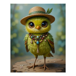Bohemian Baby Bird Poster