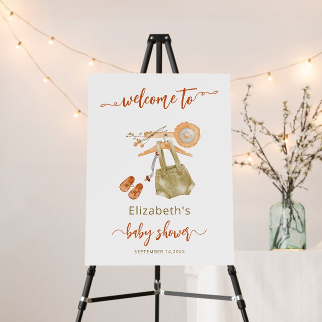 Bohemian  Baby Shower Welcome Foam Board (In Situ (Stand))