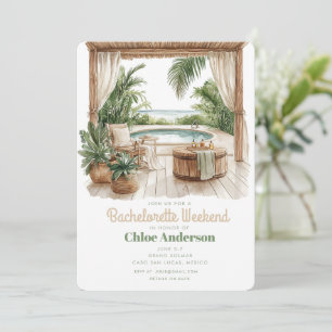 Bohemian Bachelorette 4-Day Itinerary Invitation