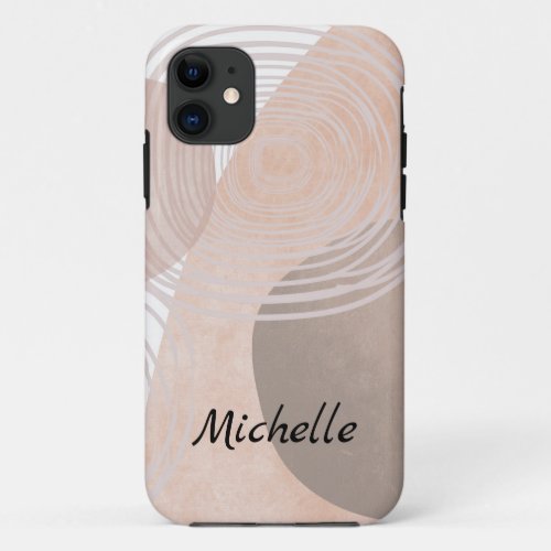 Bohemian background simple boho monogram iPhone 11 case