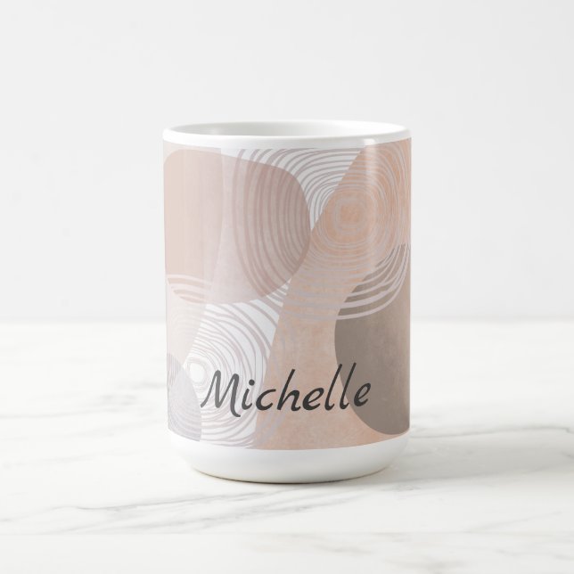 Bohemian background simple boho monogram coffee mug (Center)