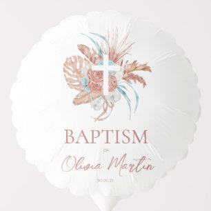 Bohemian Baptism Boho Christening Flowers Balloon