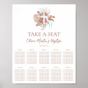Bohemian Baptism Boho Christening Seating Chart