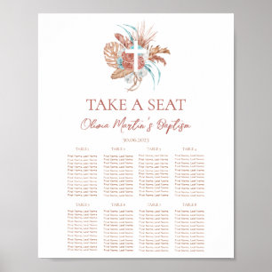 Bohemian Baptism Boho Christening Seating Chart 3