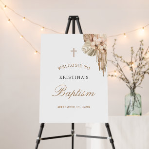 Bohemian Baptism Celebration Welcome Sign