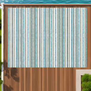 Bohemian Beach Vibe Stripe Blue Green Sand Striped Outdoor Rug