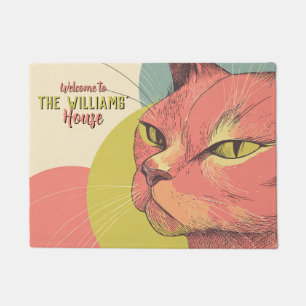 Bohemian Bengal Cat Mom Dad New Home Decor Doormat