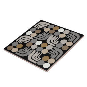 Bohemian Black Grey Ceramic Tile