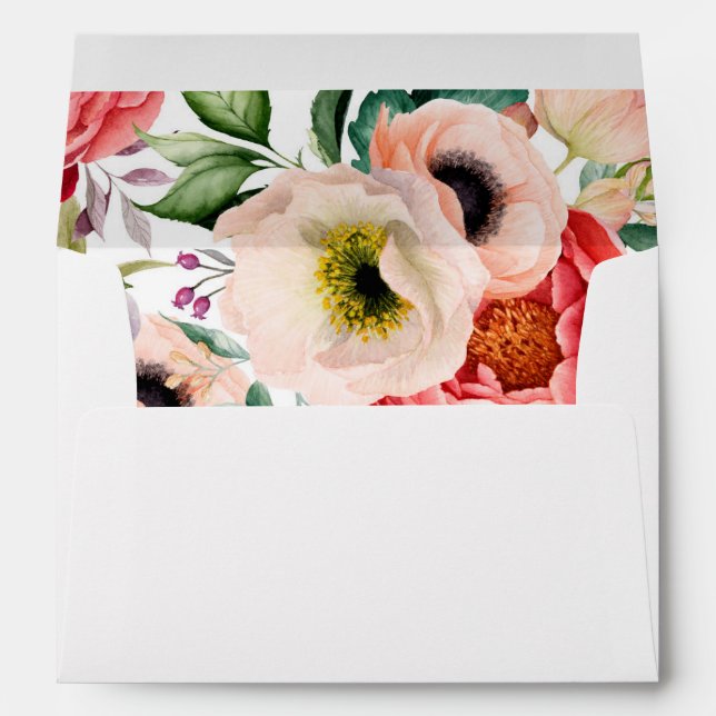 Bohemian Blooms Personalized Return Address Envelope (Back (Bottom))