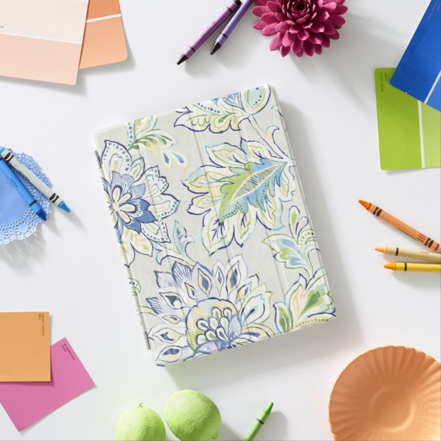 Bohemian Blue Flower iPad Smart Cover (In Situ)