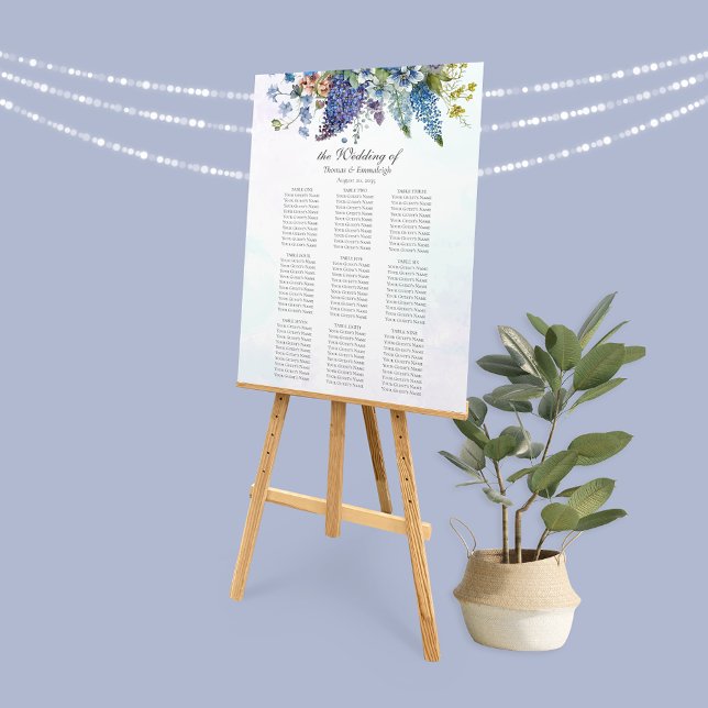 Bohemian Blue-Violet Floral Watercolor Foam Board (Creator Uploaded)