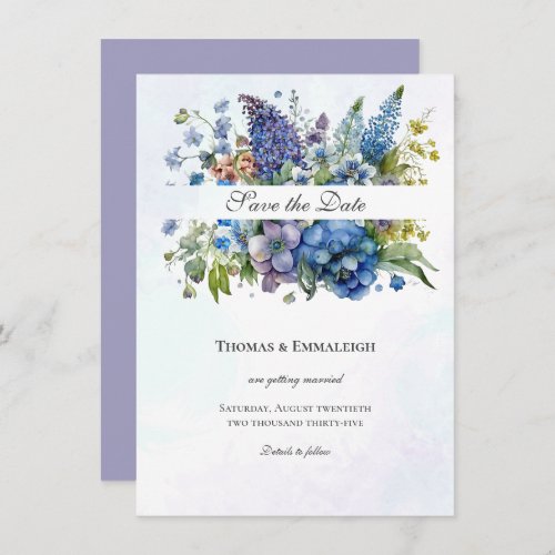 Bohemian Blue_Violet Watercolor Save the Date