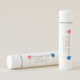 Bohemian Boho Balloon Baby Shower Thank you Gifts Lip Balm