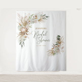 Bohemian Boho Bridal Wedding Shower Decor Tapestry