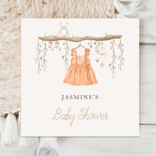 Bohemian Boho Clothes Girl Baby Shower Napkins