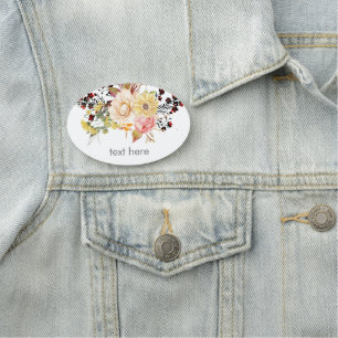 bohemian, boho floral Classic Name Tag