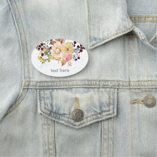 bohemian boho floral Classic Name Tag