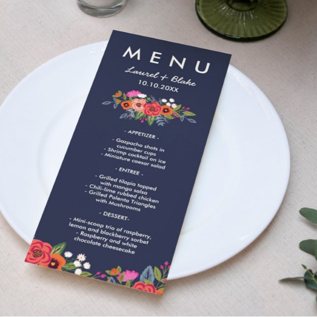 Bohemian Bouquet | Autumn Wedding Menu (Creator Uploaded)