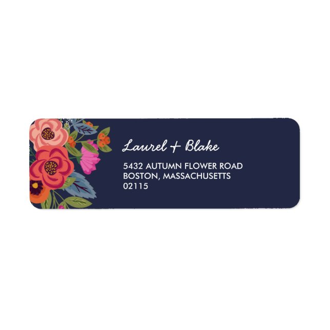 Bohemian Bouquet - Navy Blue Label (Front)