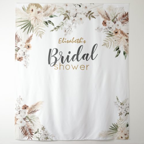 Bohemian Bridal Shower Backdrop Banner