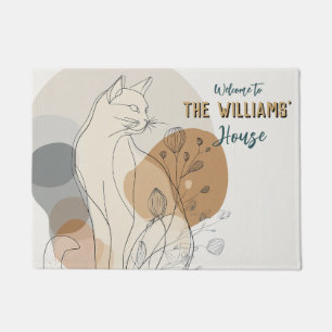 Bohemian British Shorthair Cat Outdoor Doormat