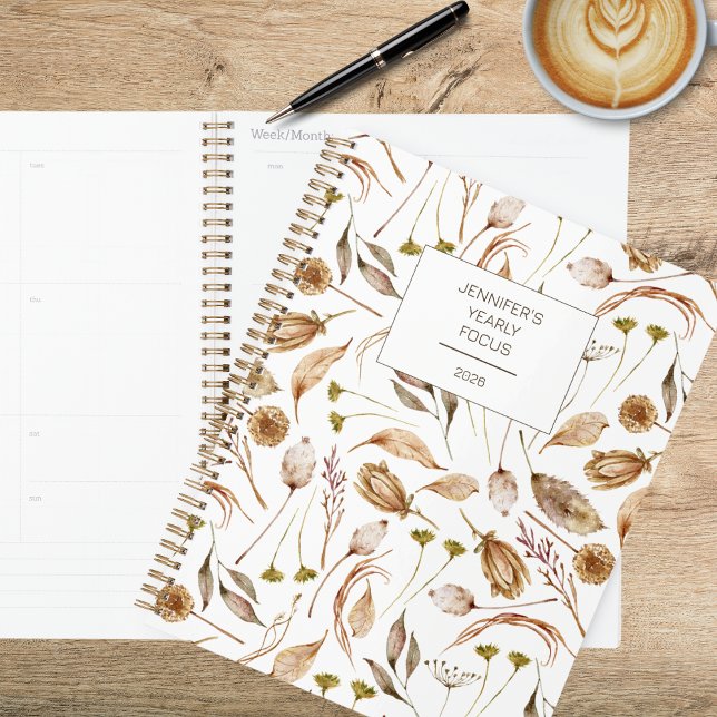 Bohemian Brown & White Floral  Planner (Creator Uploaded)