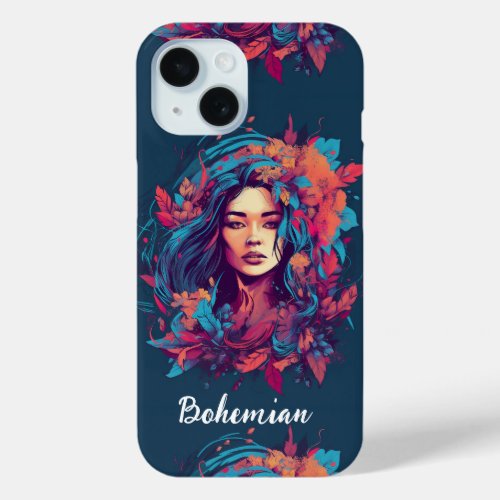 Bohemian Brush Stroke 1 iPhone 15 Case