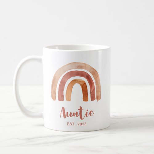 Bohemian Burnt Orange Rainbow Auntie Coffee Coffee Mug