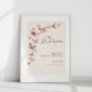 Bohemian Butterfly Bridal Shower Welcome Poster