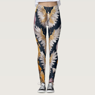 Bohemian Butterfly & Feather T-Shirt Leggings