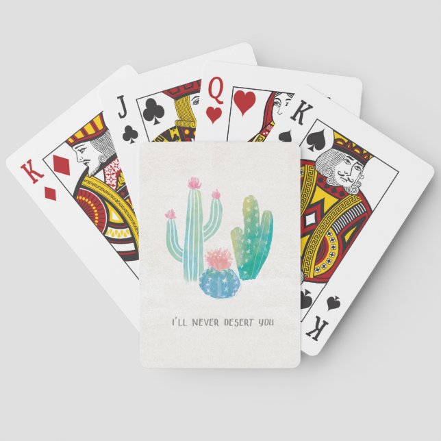Bohemian Cactus | I'll Never Desert You Poker Cards (Back)